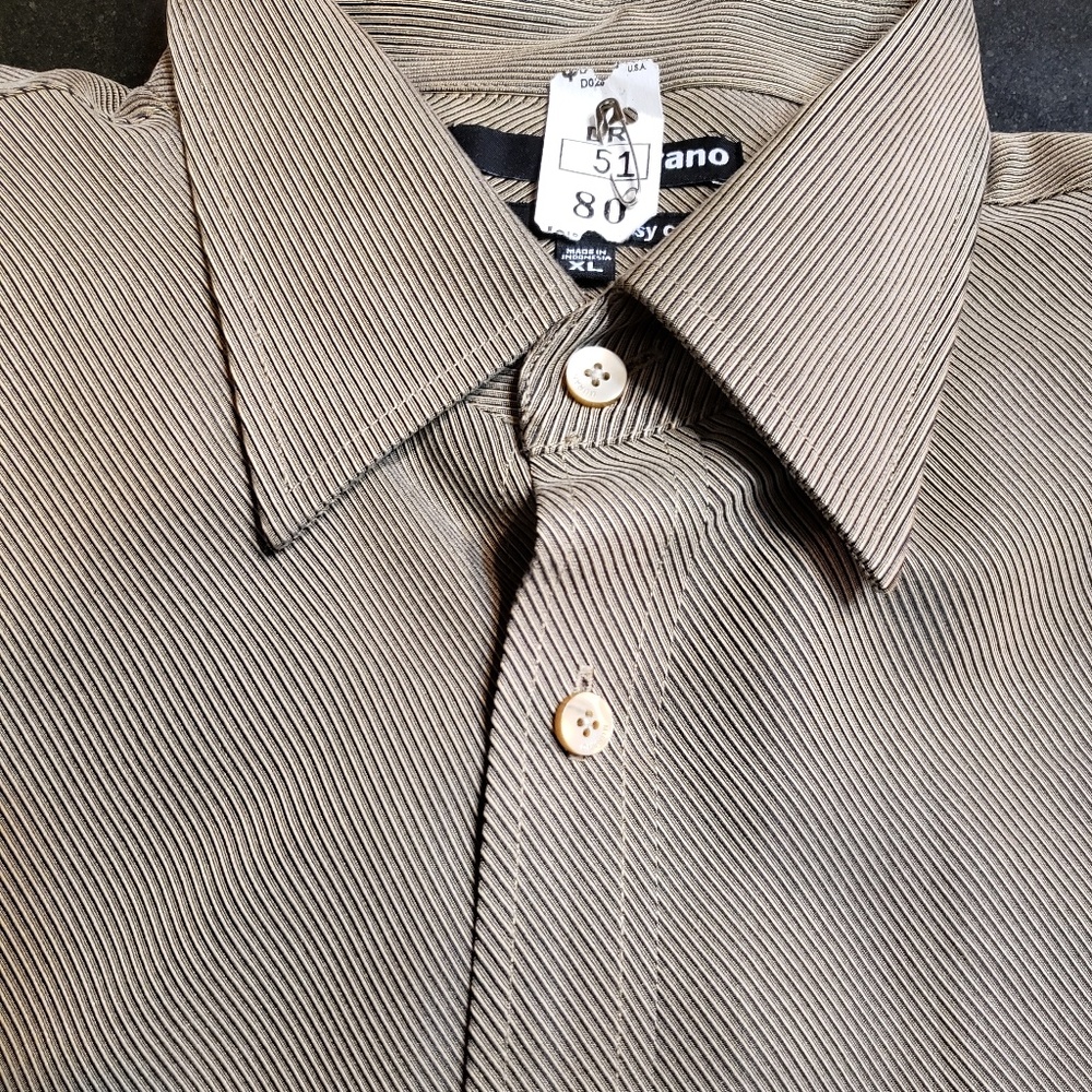 Murano xl brown stripe long sleeve easy care